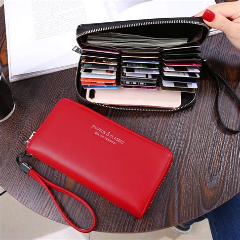 ladies wallets with space for credit cards and smart phone|large wallet with card slots.